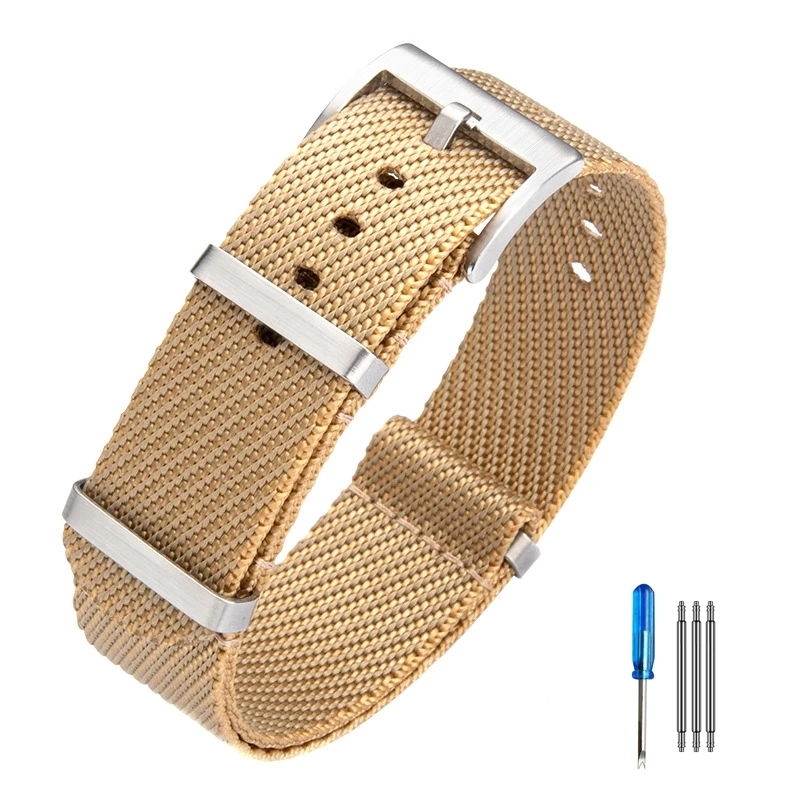 20mm 22mm Geometrisches Design Nylon NATO Canvas Uhrenarmband für Herren und Damen, Gewebtes Musterband, Universelles Tudor Armband Ersatzteil – Detail 8