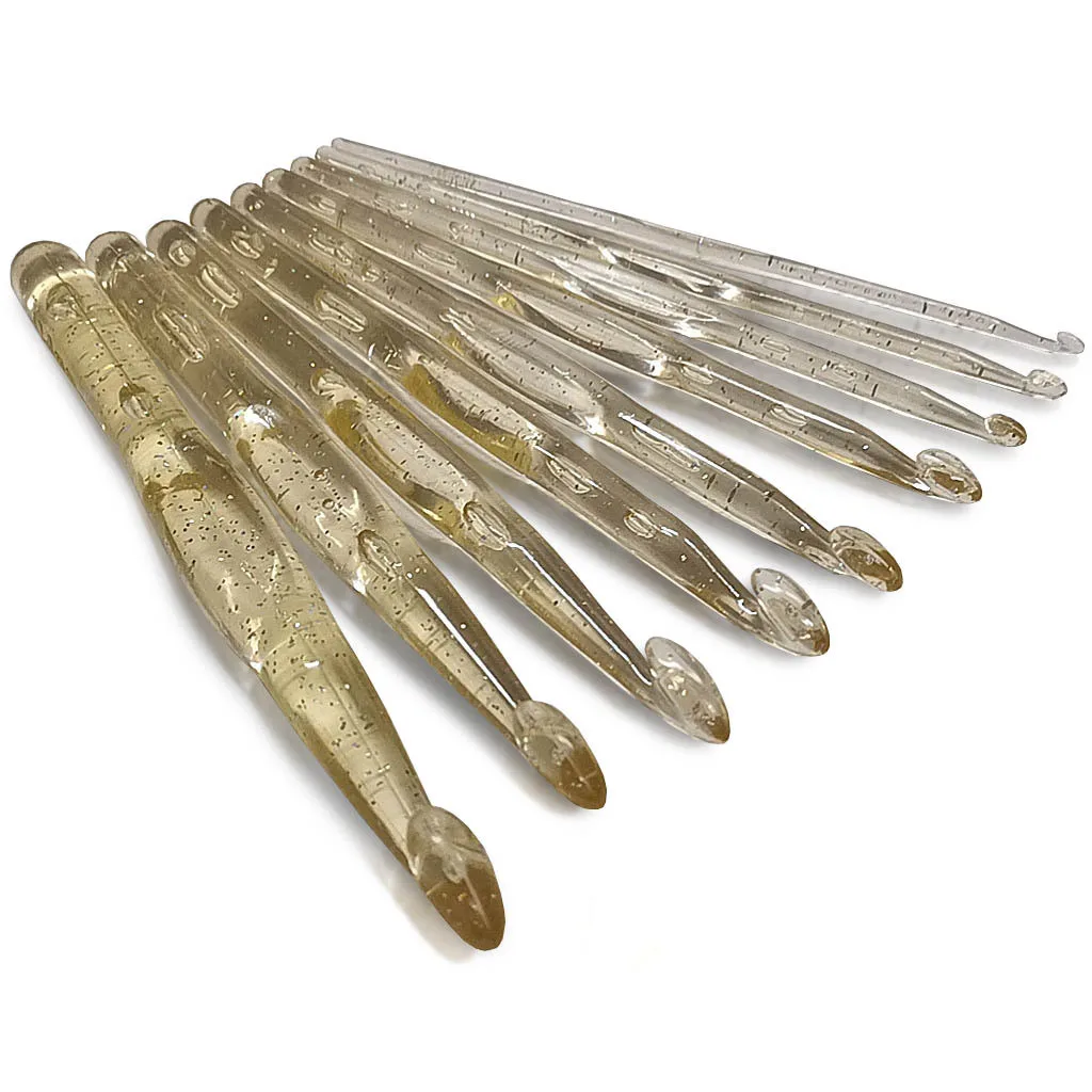 Multi-color Plastic Knit Crochet Hooks, Knitting Needles, Weave Craft, 1Set