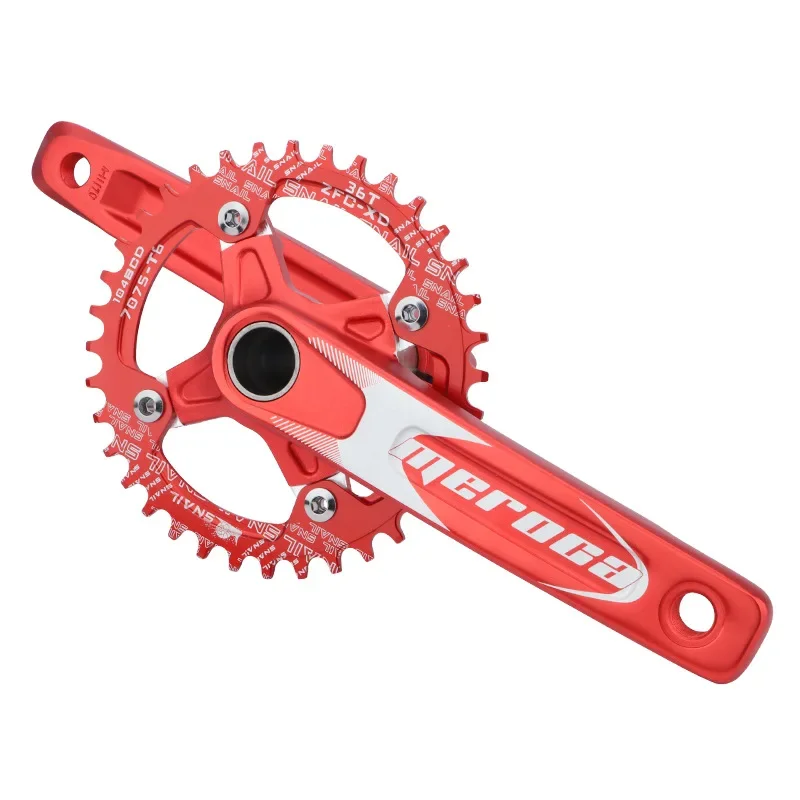 MEROCA Bicycle Crankset Chainwheel Hollow Integrated 104BCD MTB Bike 32/34/36/38T Sprocket 170mm Crank with Bottom Bracket