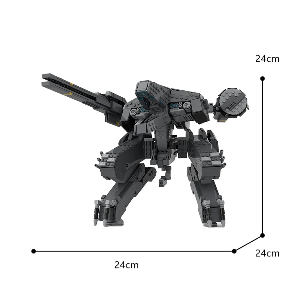 レックスメタルギアMOC組み立てブロックDIYクリエイティブおもちゃ、ブロック愛好家への素晴らしい贈り物