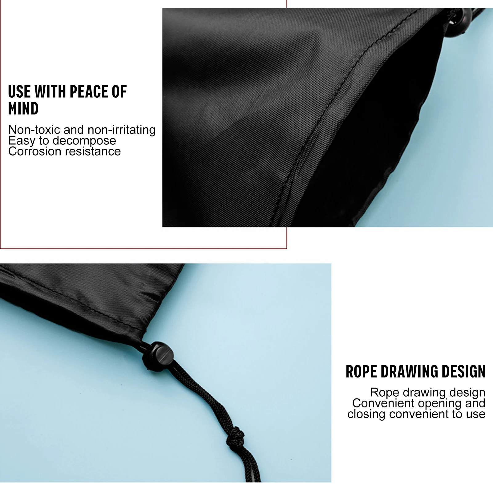Aufbewahrungsbeutel mit Kordelzug Polyester-Organizer Wasserdichter Kordelzugbeutel für Schuhe Unterwäsche Reise- und Sporttaschen – Detail 3