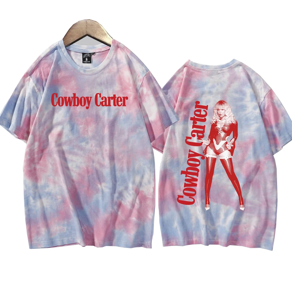 Beyonce Cowboy Carter 2025 Tie Dye Shirts Unisex Round Neck Short Sleeve Tee