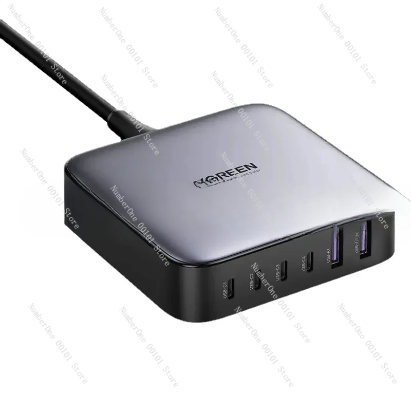 

adapters 100W 200W C desktop nexode 6 ports gan PD fast charger with 3ft USB C to C charging cable