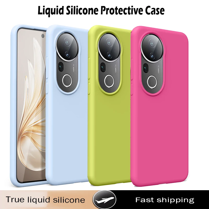 

Роскошный жидкий силиконовый чехол для телефона Vivo T4 Ultra, защитный чехол для Vivo S20 S20 Pro, противоударная задняя крышка