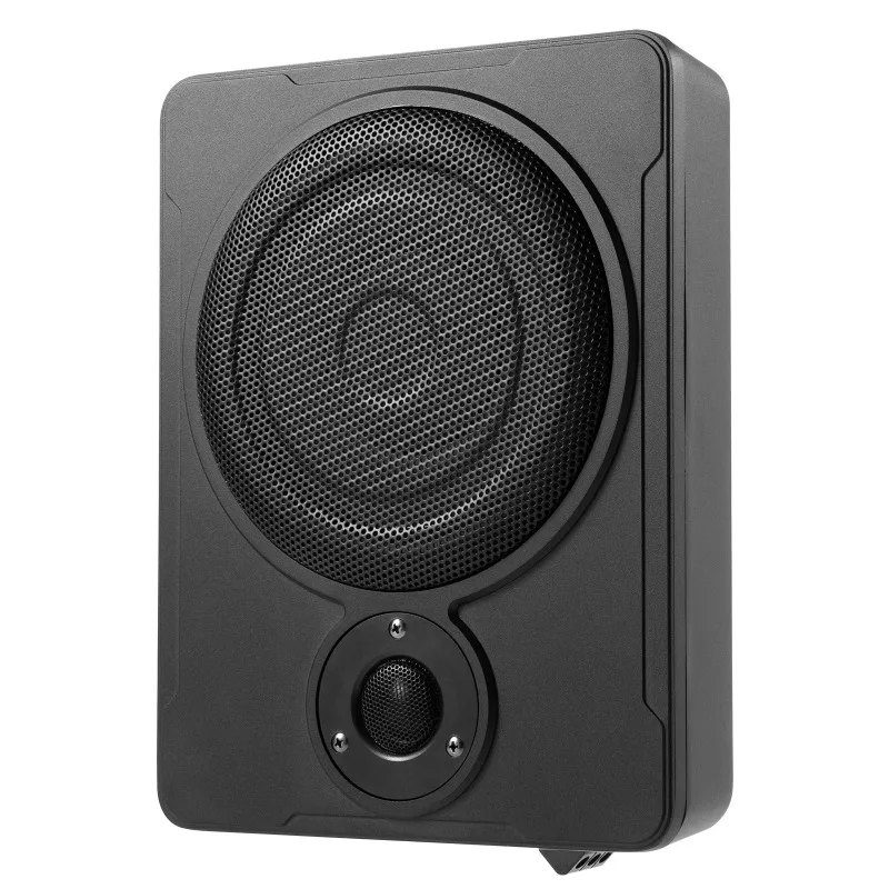 8 Inch Car Under-for SEAT Active Subwoofer Power Amplifier Bass Box Car Ultra Slim Subwoofer Car Stereo Audio Speaker 30-100Hz