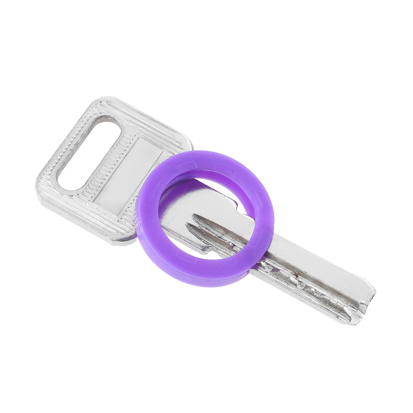 30pcs PVC Plastic Key Covers Caps Color Identifiers 3 Styles Key Identifier Ring Scircular Square Semi-circular High Elasticity