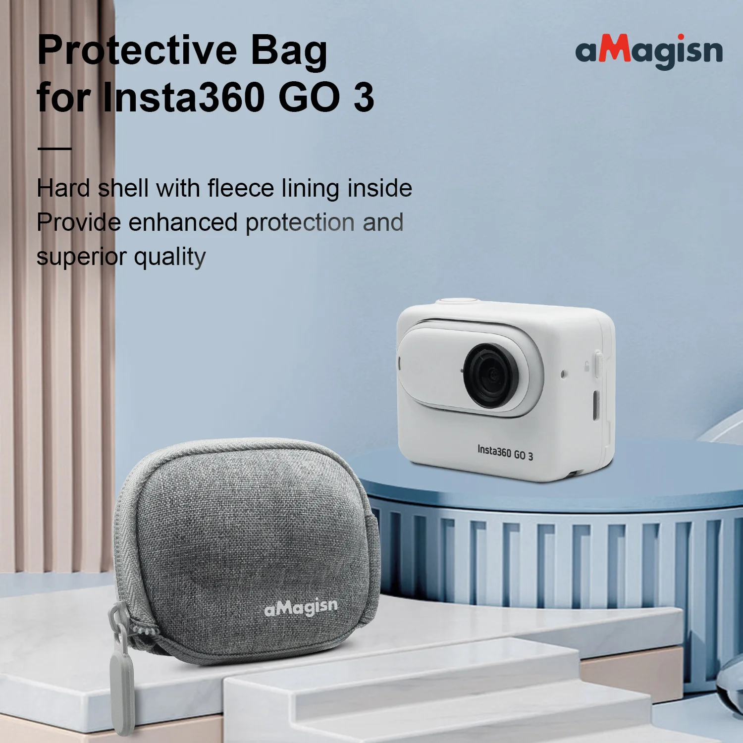 aMagisn For Insta 360 Insta360 GO 3 GO3 body protect portability Mini Storage Bag 360GO3  Accessories Protective Organizer