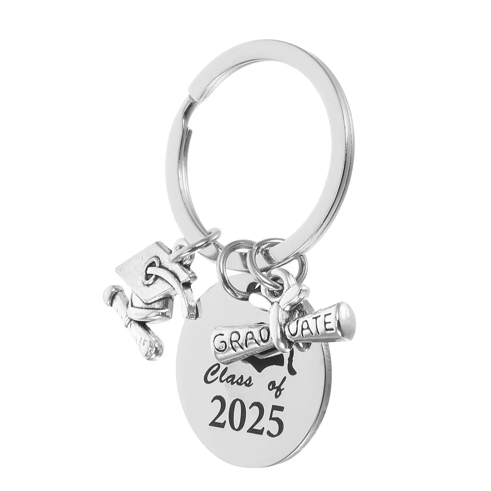 

Graduation Keychain Stainless Steel College Graduate Class of 2025 Bulk European Season Celebration Favor Keepsake