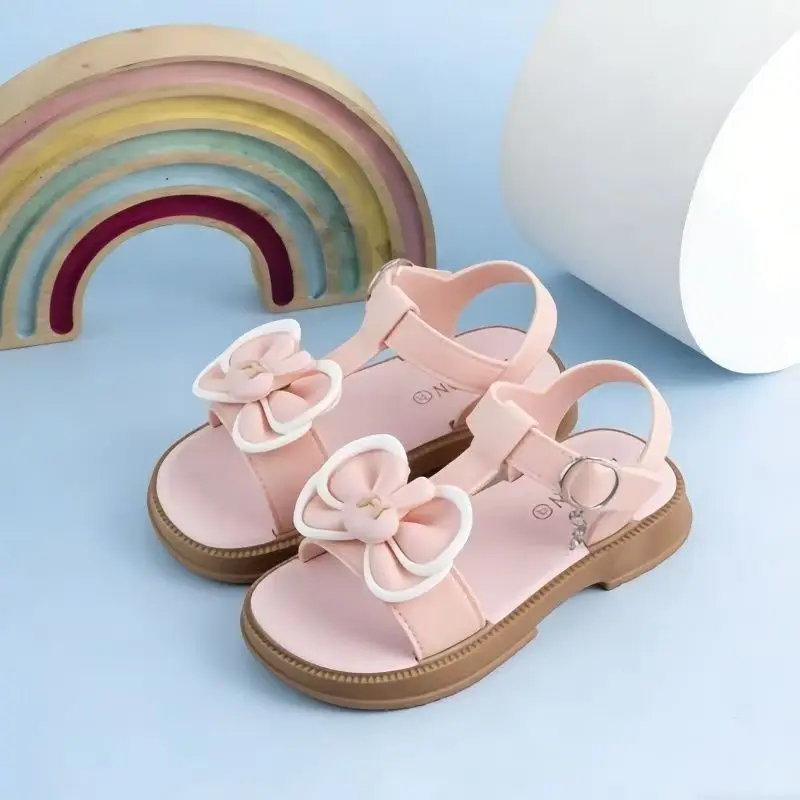 2026 New Style Cute Bowknot Girls' Sandals, Breathable and Versatile