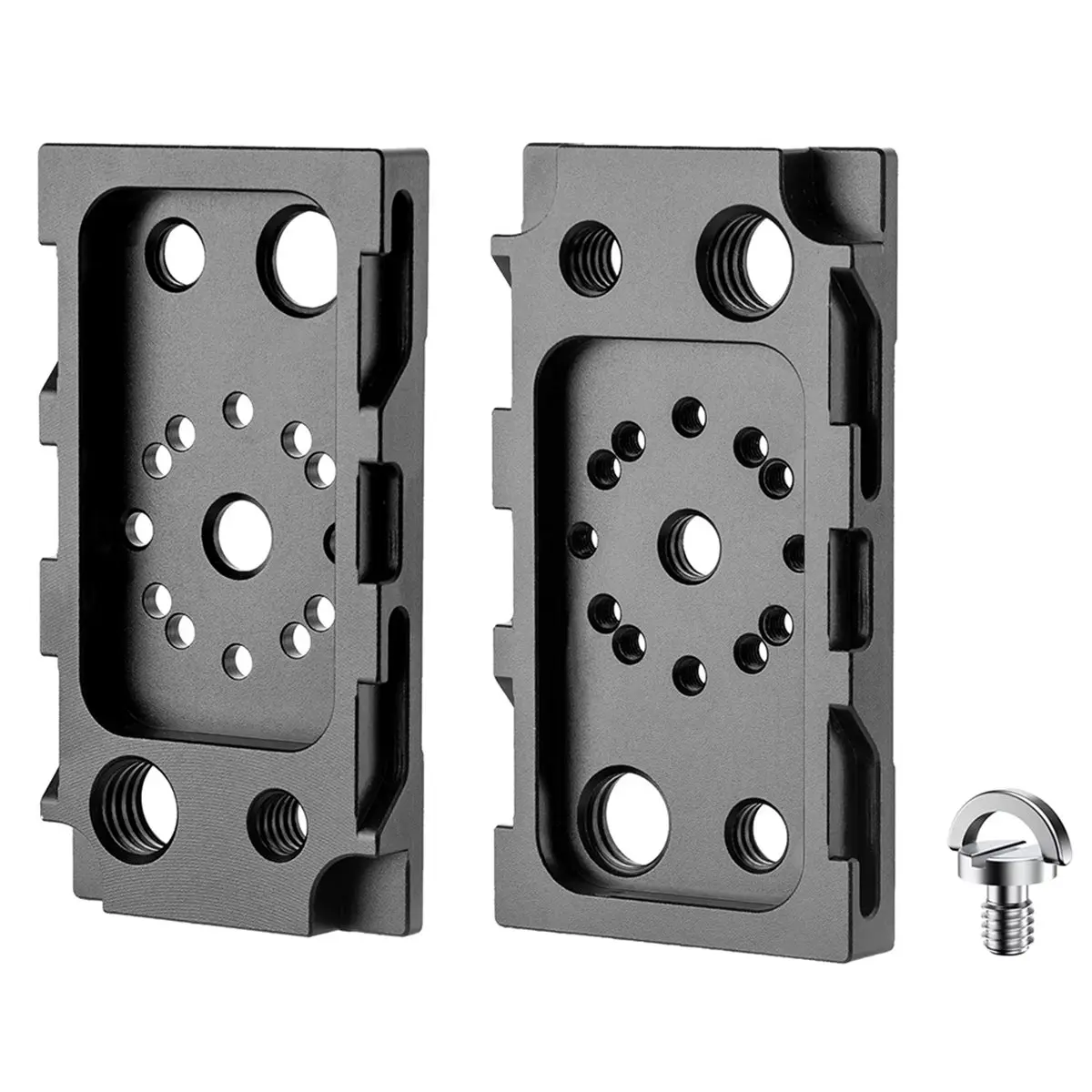 AA80 Dual-Side NP-F Plate Monitor Transmitter Linking Bracket 90/180 Angle Adjustment for Monitor LED Light Transmitt A
