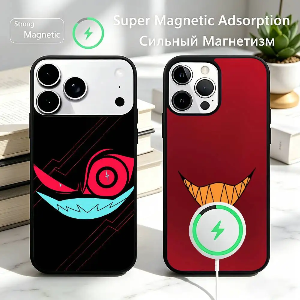 

Alastor H-Hazbin H-Hotel Phone Case For iPhone17,16,15,14,13,12,11 Plus,Pro Magnetic For Magsafe Wireless Charging