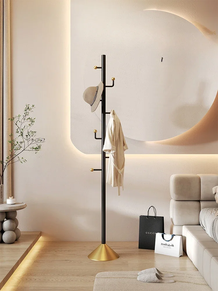 Clothes and hats rack, floor to ceiling bedroom, luxurious and fashionable, modern and creative, vertical room hanging clothes