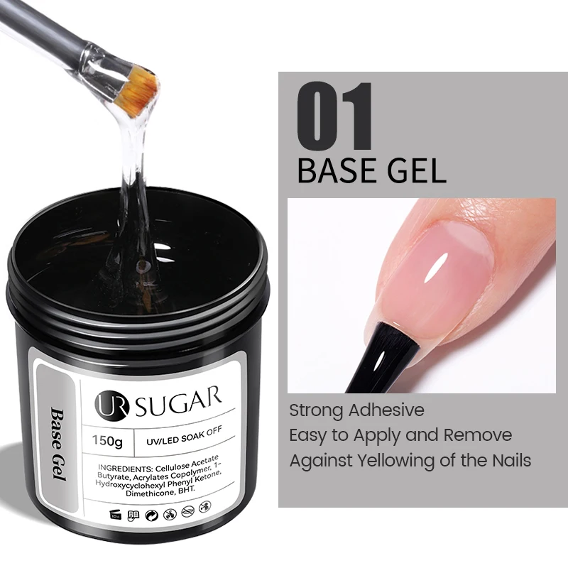 UR SUIKER 150G Basisgel Heldere Functie Gel Nagellak Toplaag Semi Permanente Nail Art Manicure Losweken LED UV Extension Gel