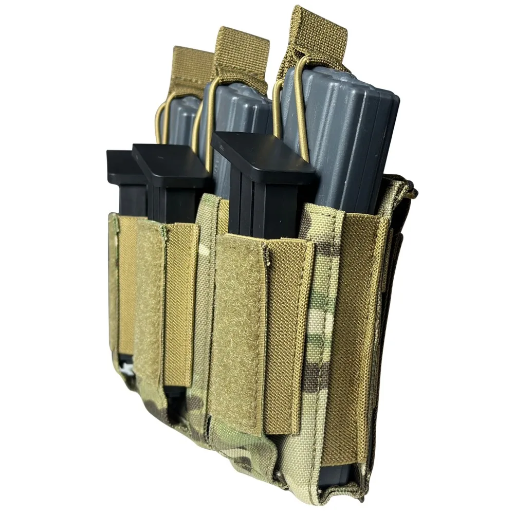 UNIONTAC tactical Double Layers Triple Magazine Pouch High Quality 1000D Nylon 5.56 Magazine Pouches and 9mm magazine pououches