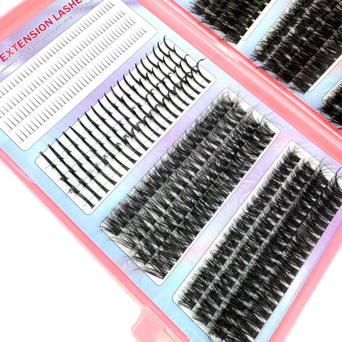 Cils pointes grappes de cils avec cils inférieurs grappe Extensions de cils Manga grappe de cils cils individuels pointus