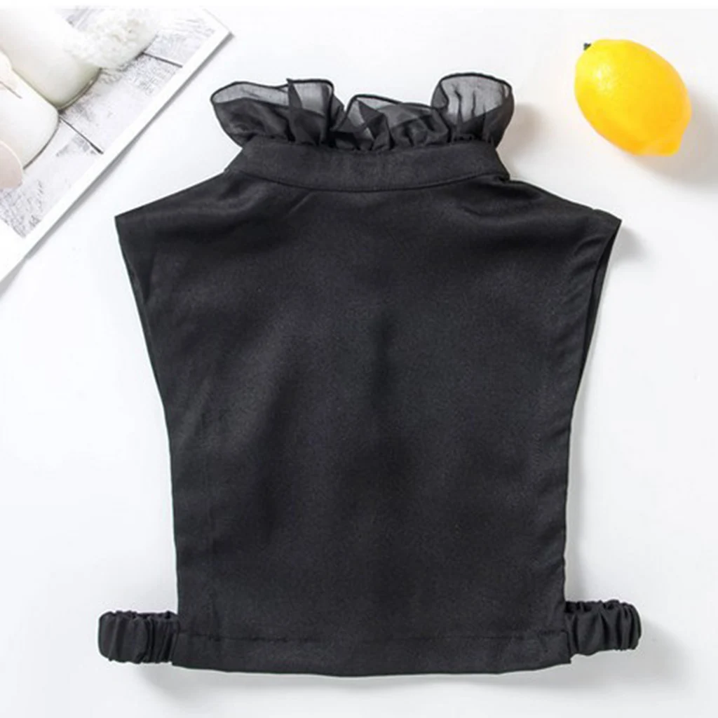 Adjustable Women Detachable Fake Collar White Chiffon Half Shirt False Collar for Office Dress Accessories