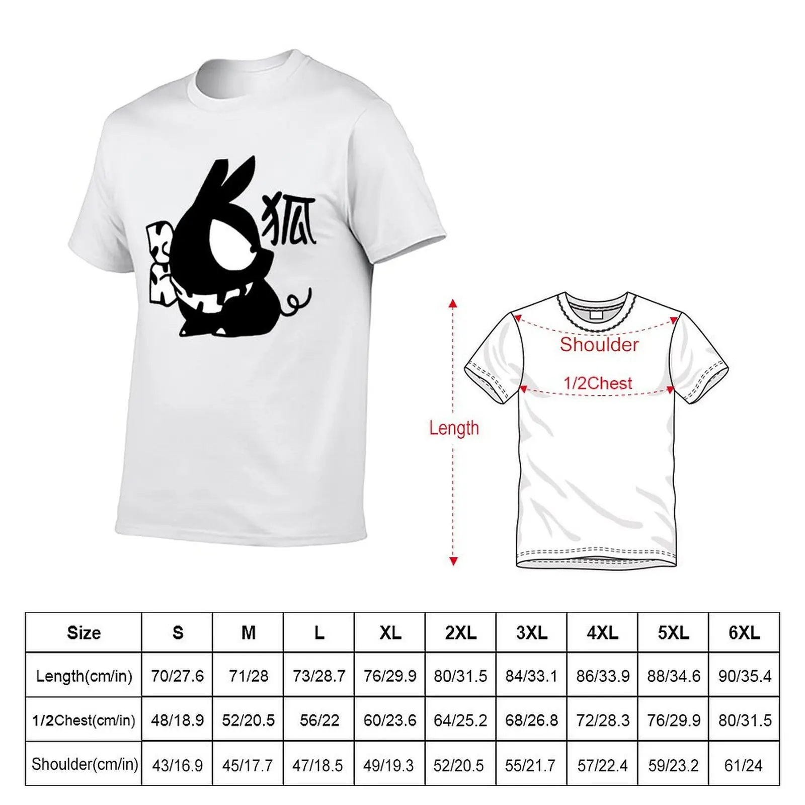 P-chan Pig Kanji Ranma 1/2 T-Shirt baggy shirts heavyweights T-shirts for men cotton