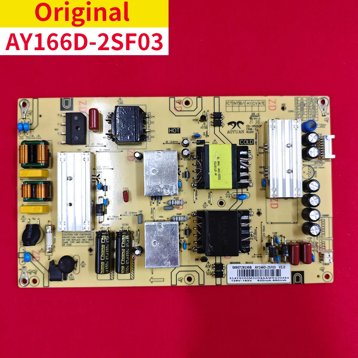 

Test work original power board for 50" TV 50R5 55T71 0090729199B AY166D-2SF03 3BS00806