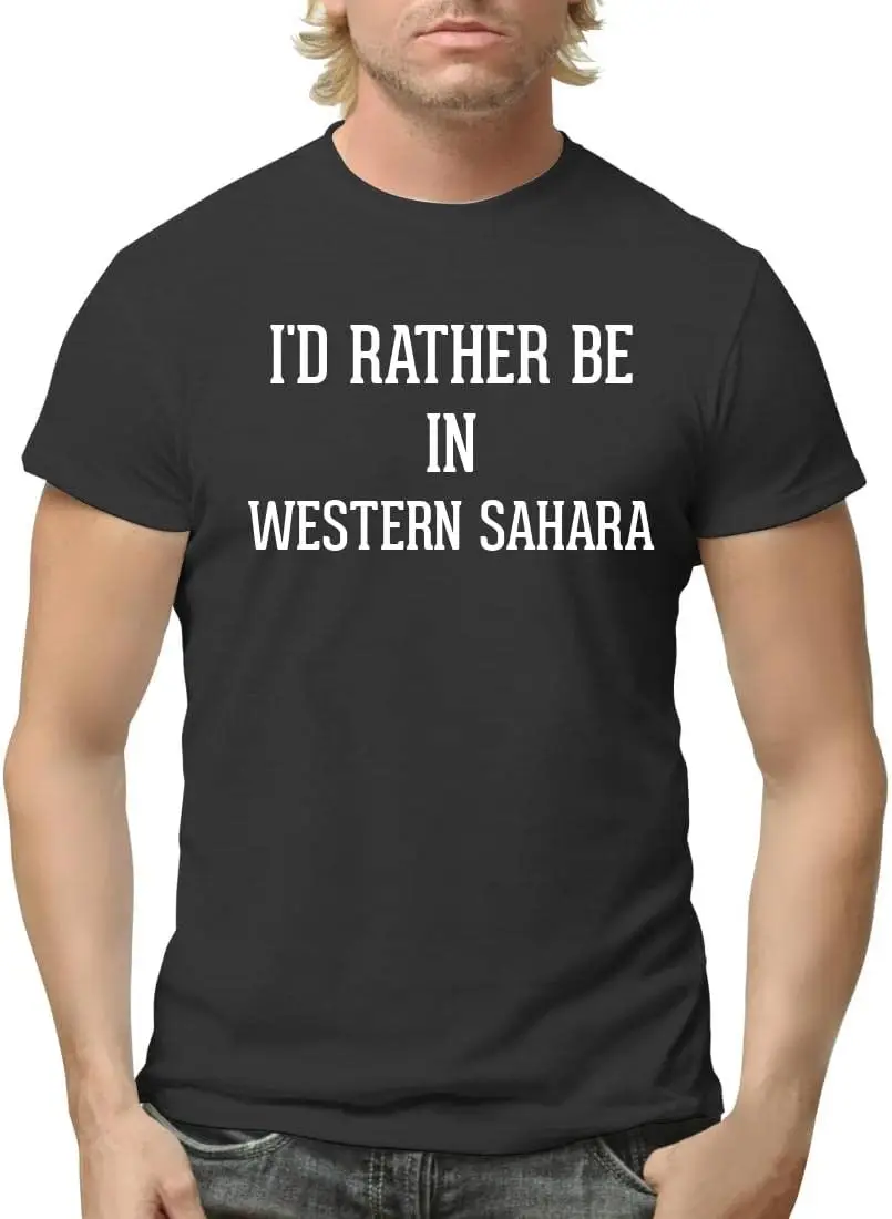 I'd Rather Be in Western Sahara - Men's Adult Short Sleeve T-Shirt