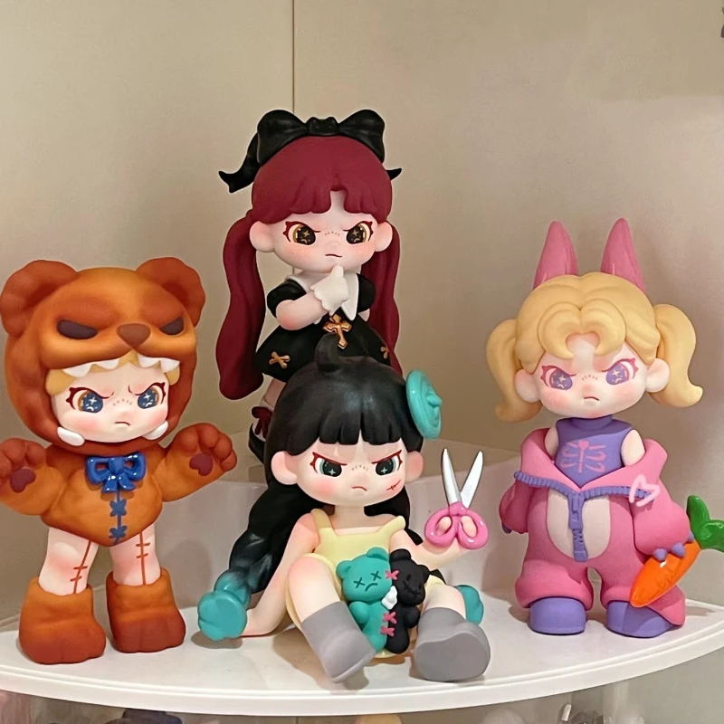 도라 판타지 파라다이스 블라인드 박스 트렌드 장난감 및 애니메이션 원형 테이블 장식품 모델 장식품 수제 생일 선물 컬렉션