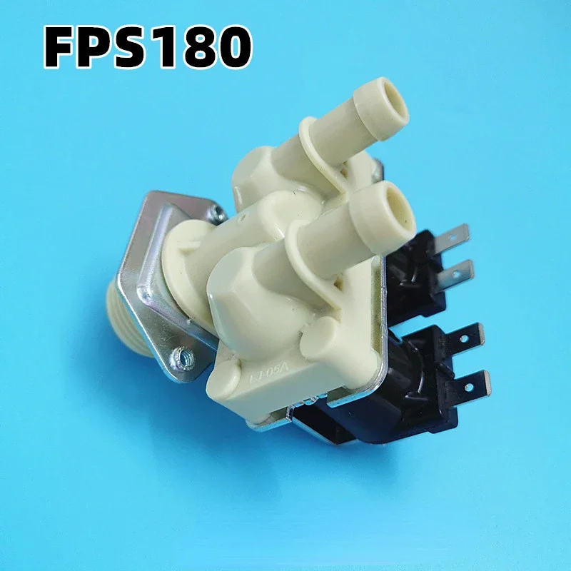 For Midea / Haier / LG drum washing machine water inlet valve parts FPS180 double head solenoid valve water inlet switch