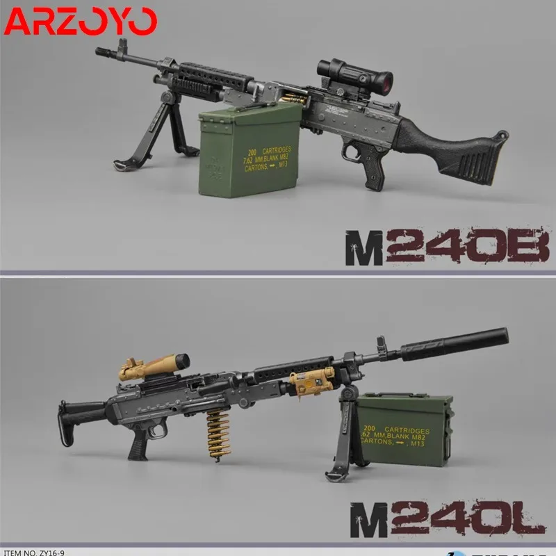 

ZYTOYS ZY16-9 1/6 масштаб M240 модель автомата 20 см, оружие солдата, реквизит для сцены, подходит для 12 ''солдатиков, экшн-фигурки, куклы