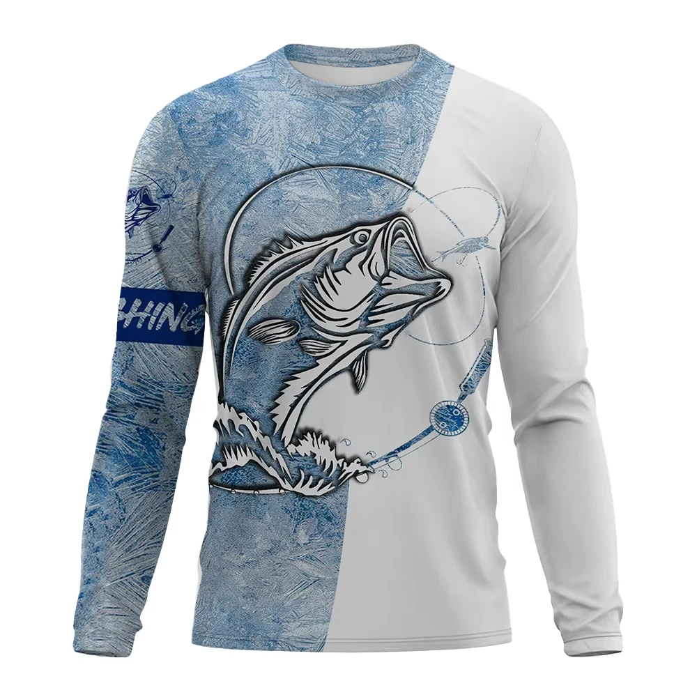 Men's 3D Print Fishing Long Sleeve Shirt 5