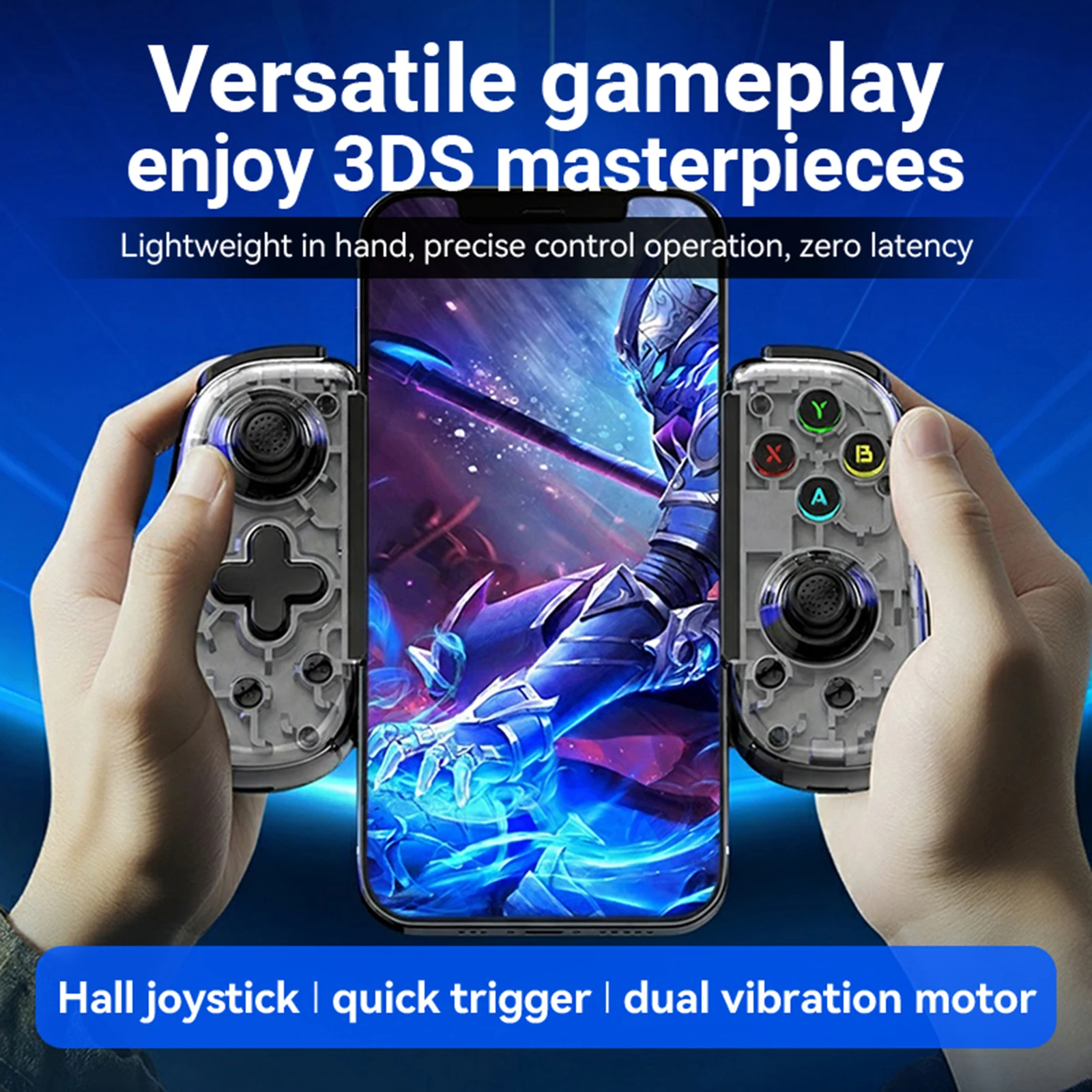 

BSP-D6 Foldable Mini Gamepad Wireless Stretching Gaming Controller For Switch/PC/Android/iOS Phone Hall Effect Joystick Type-C