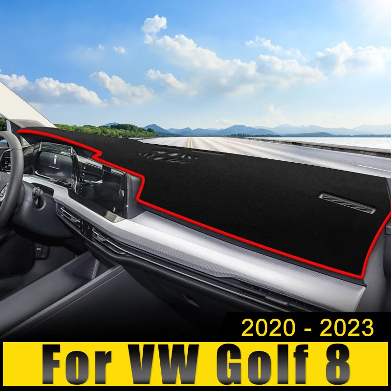 

Car Accessories For Volkswagen VW Golf 8 MK8 2020 2021 2022 2023 Dashboard Cover Avoid Light Pad Sun Shade Anti-UV Carpets Mat