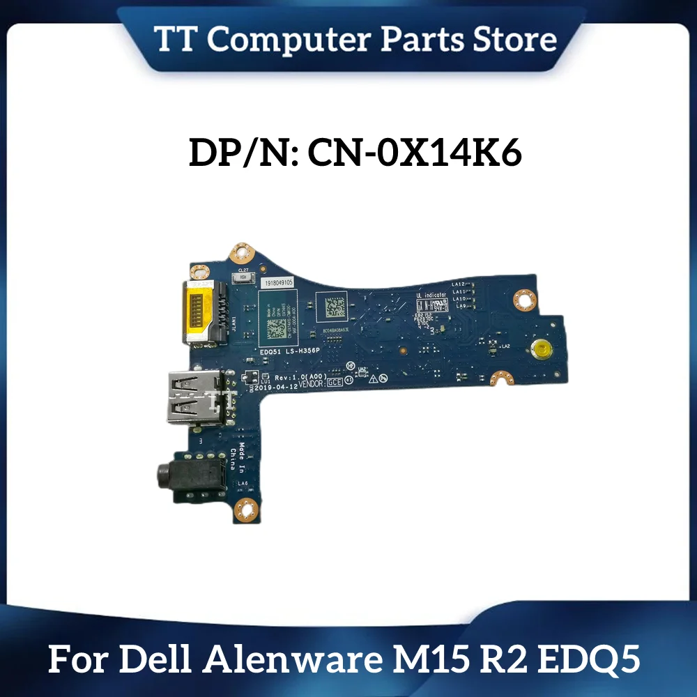 

TT New Original For Dell Alenware M15 R2 EDQ51 USB Audio NIC Board 0X14K6 X14K6 CN-0X14K6 LS-H356P Fast Ship