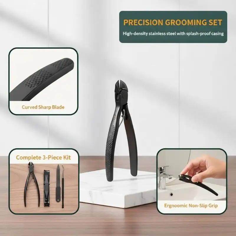 Large And Thick Hard Nail Clippers Adult-Specific Anti-Splash Nail Clippers Widened Blade Design Easily Trim Gray Nails
