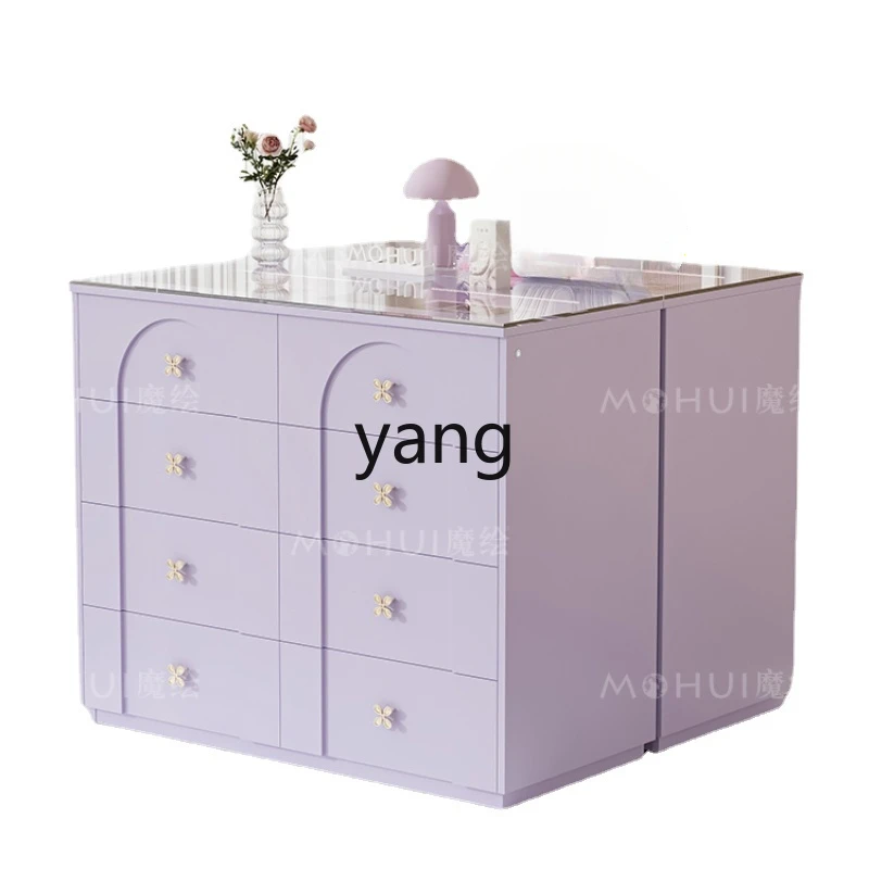 

LMM Taro Purple Island Cabinet Modern Minimalist Cloakroom Bedroom Floor Multi-Layer Kitchen Island