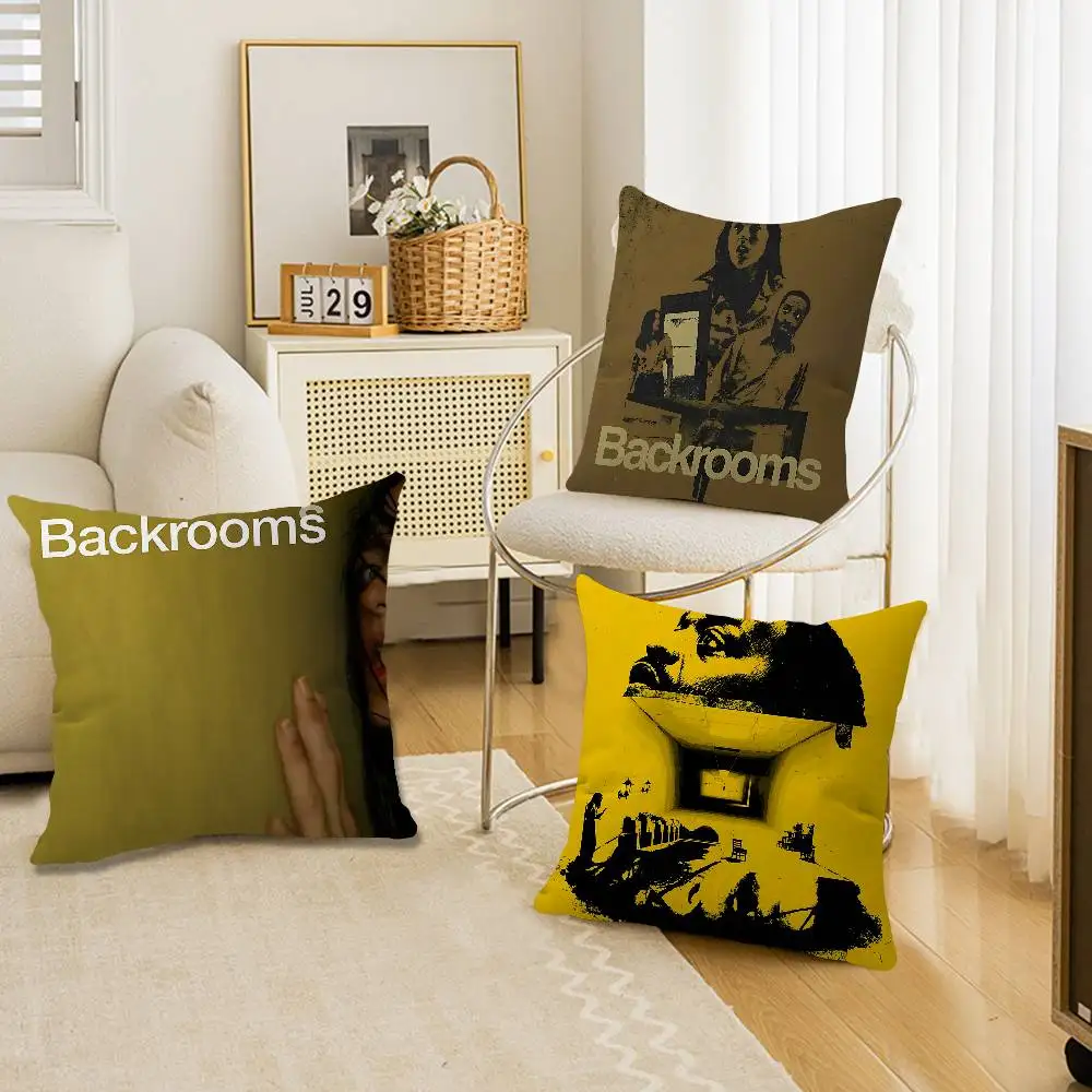 Backrooms 2026 Horror Maple Design Cushion Cover Happy Autumn Harvest Decor Holiday Decorati Pillow Cover