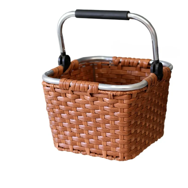 

*Imitation rattan picnic basket Outdoor picnic supermarket shopping basket Bath waterproof basket
