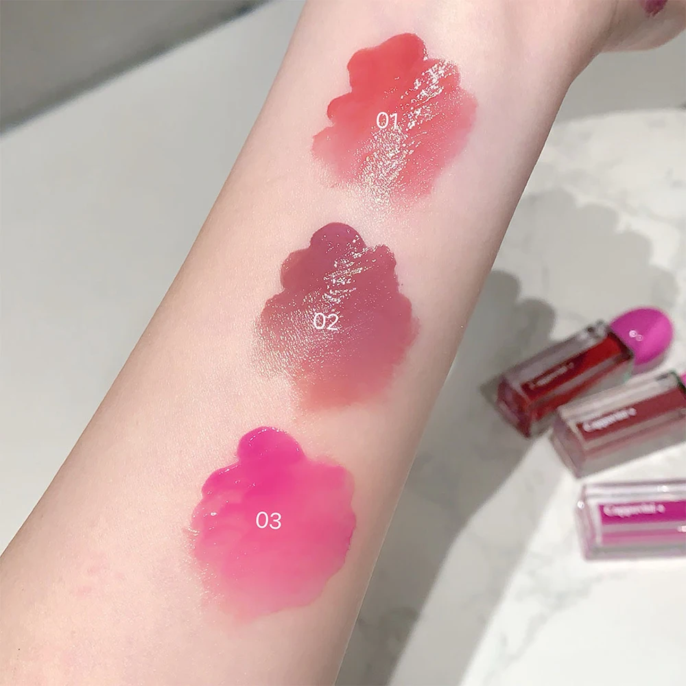 Cappuvini Ice Clear Water Light Lip Gloss Rouge à lèvres hydratant et facile à appliquer Maquillage longue durée