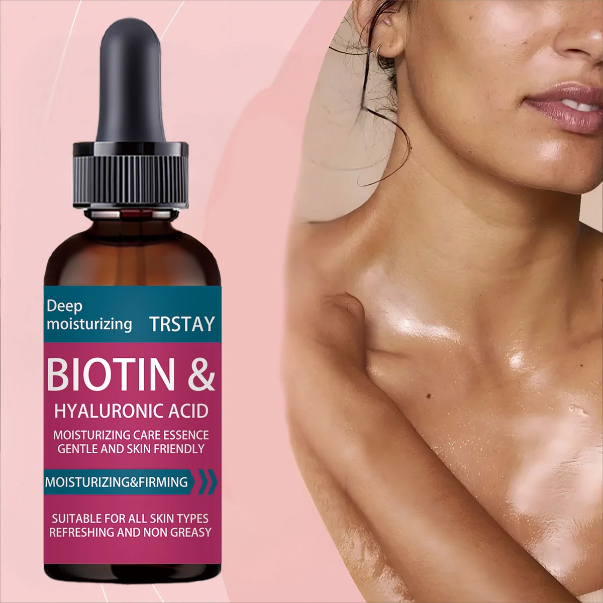 

Hyaluronic Acid Moisturizing Care essence is gentle and skin friendly, firm, suitable for all skin types