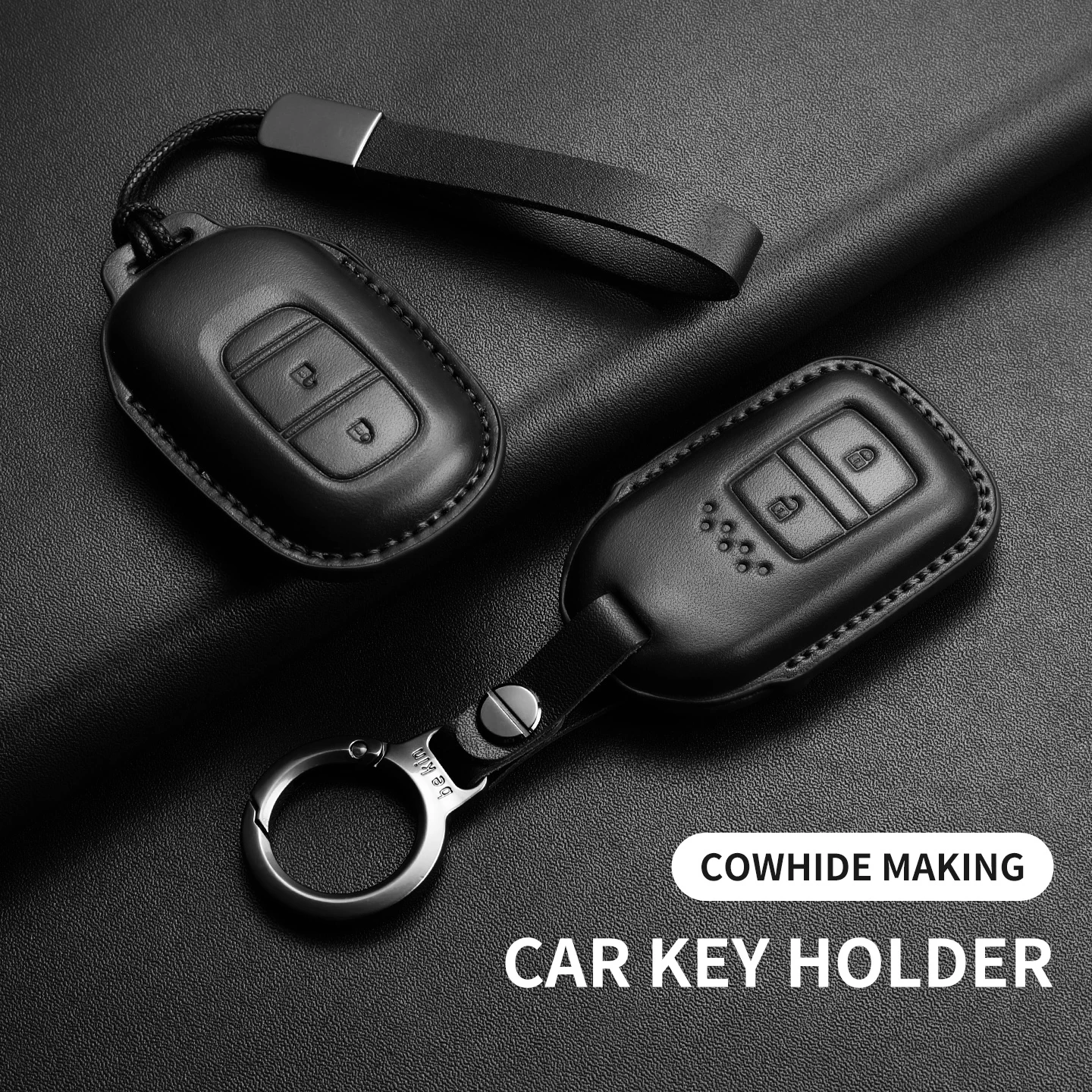 Leder Autoschlüssel-Hülle Schutzhülle für Honda HR-V Civic Odyssey Xrv Crv Integra Accord Kratzfeste Autofernbedienung Schlüsselhülle
