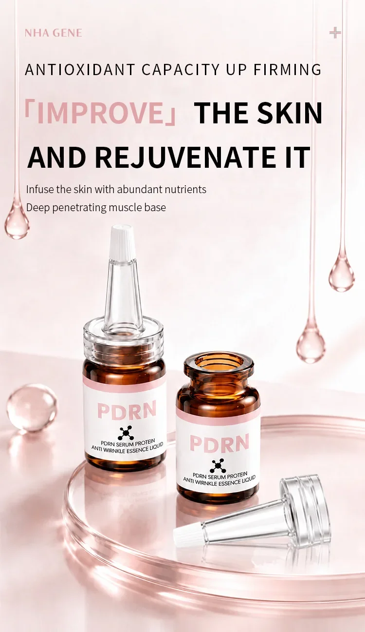PDRN Salmon Protein Glow Serum, Visibly Plump Skin, Smooth Fine Lines, Gentle Barrier Recovery for Sensitive Complexion