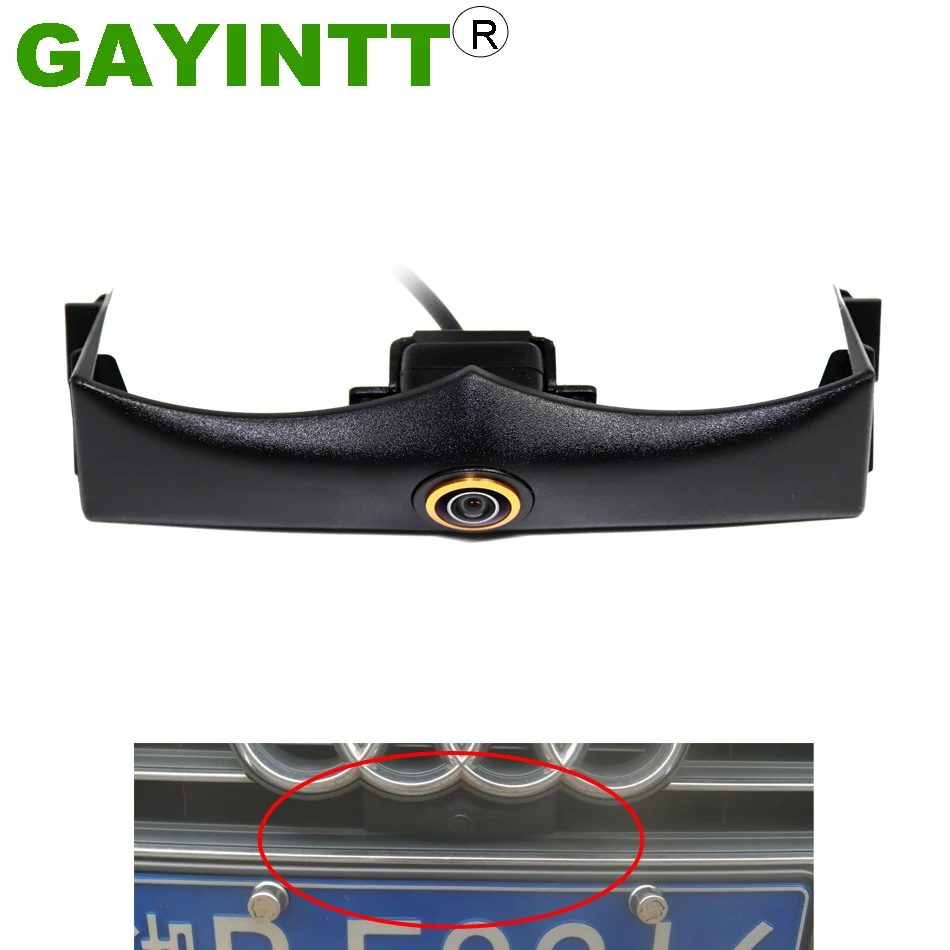 GAYINTT 170° Car Front View Camera for AUDI A4 A4L 2017 2018 2019 2020 2021 Vehicle Logo Mark Fisheye Lens HD Camera