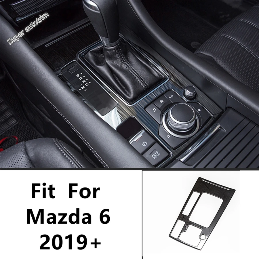 

Transmission Shift Gear Panel Frame Decorative Sequins Cover Trim For Mazda 6 2019 - 2024 Stainless Steel Accessories Interior