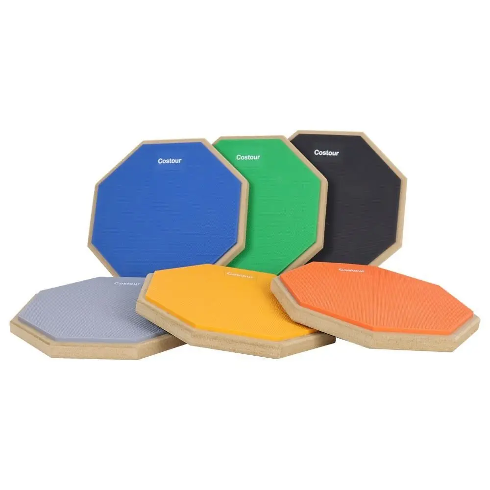 12 Inch Drum Practice Pad Rebound Anti-slip Silent Practice Drum Pad Professional Snare Stand Shock‑Absorbent Percussion Board