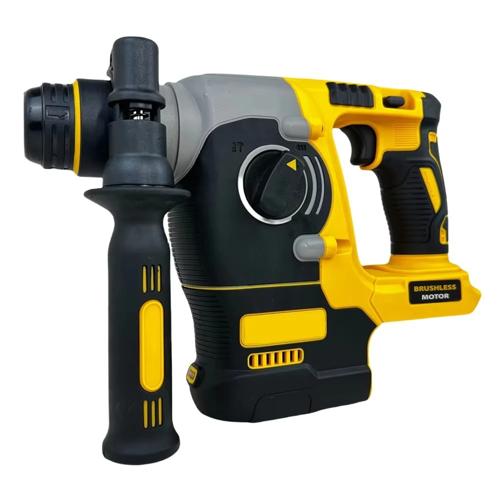 20V Portable Electric Hammer Drill Durable Rechargeable Anti-Slip Handle Efficient Hole Punching Yellow DW Electric Hammer Drill