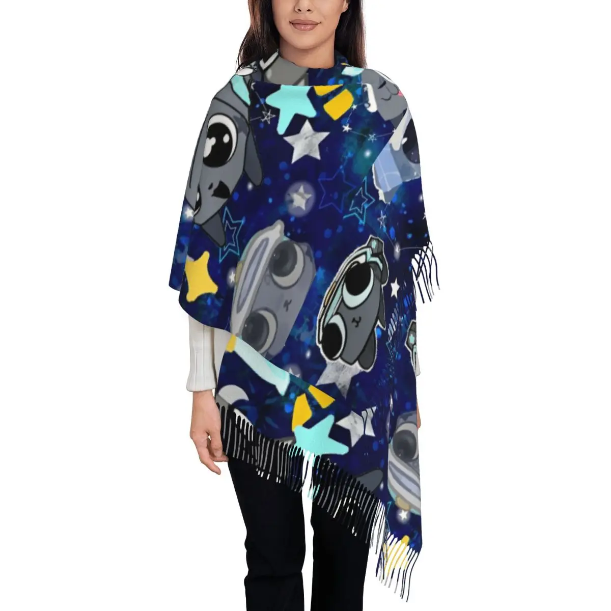 

Шарф Dandy World Pebble для женщин, зима-осень, шали из пашмины и накидка, длинные большие шарфы с кисточками, женские