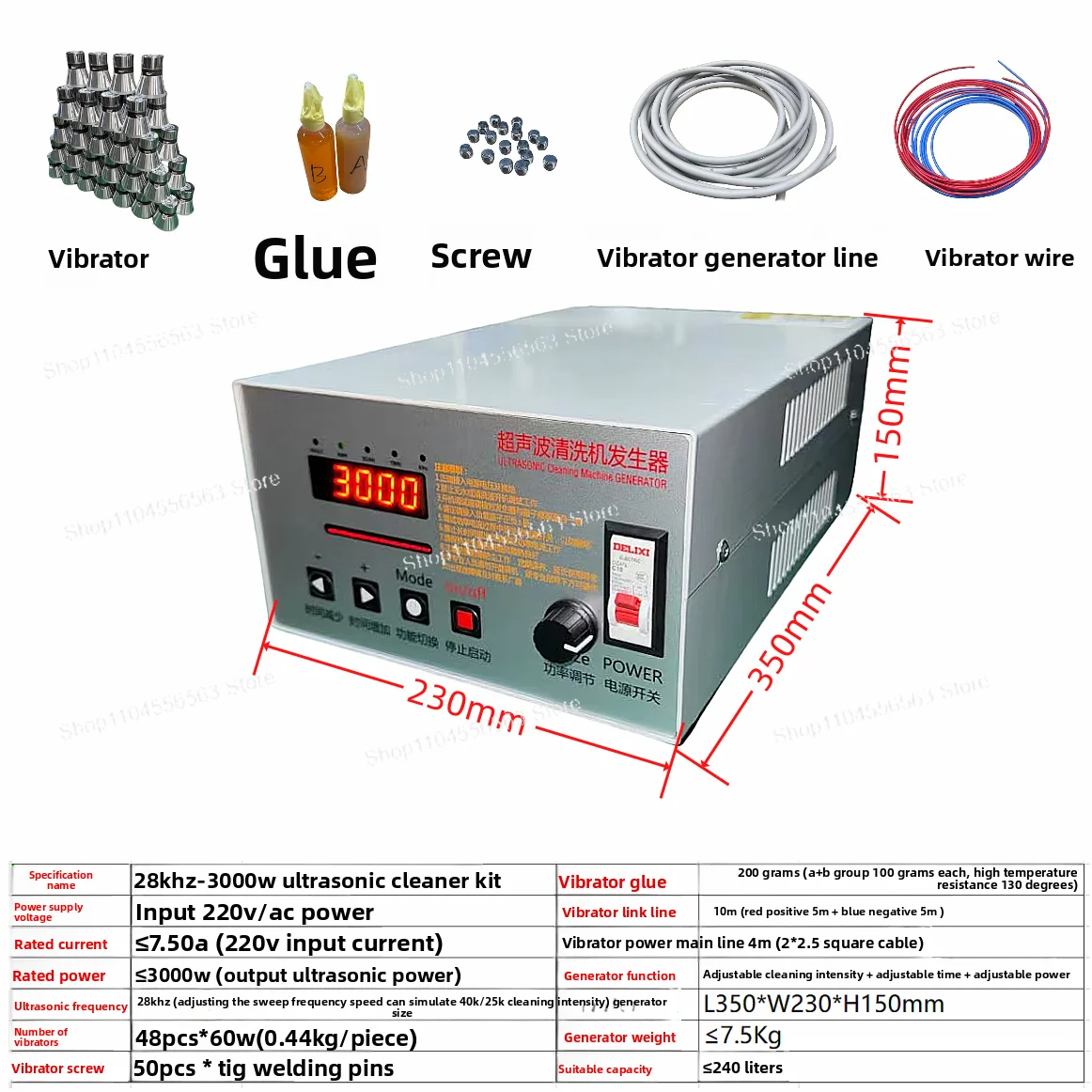 

DIY self-made ultrasonic cleaner dishwasher, engine range hood cleaner, ultrasonic shock plate kit, processing equipment