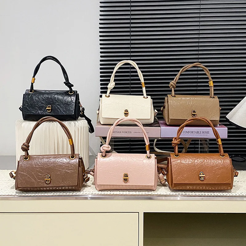 

2025 Top Handle Bag, Casual Square Purse for Women, Fashion Shoulder Crossbody, Minimalist Day to Night Tote, Textured Sling Bag