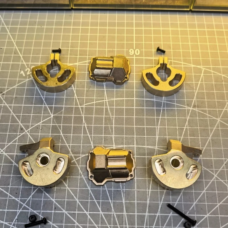 Chassis Brass Counterweight for RGT EX86160 LC79 1/10 RC Crawler Upgrades Portal Axle Diff Cover Steering Knuckle Accessories