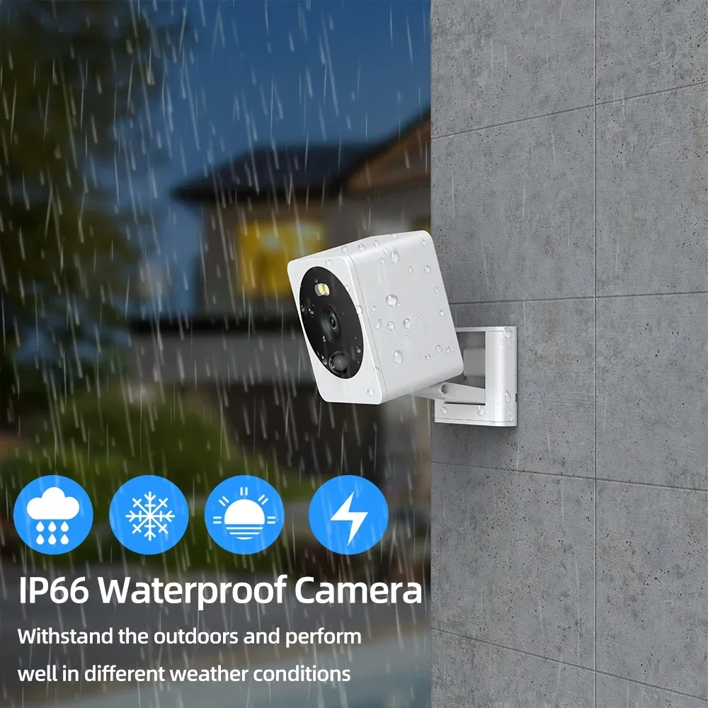 Mini Outdoor Tuya Wifi Beveiligingscamera 5mp Hd Bewegingsdetectie Kleur Nachtzicht Draadloze Cctv Bewakingscamera Waterdicht