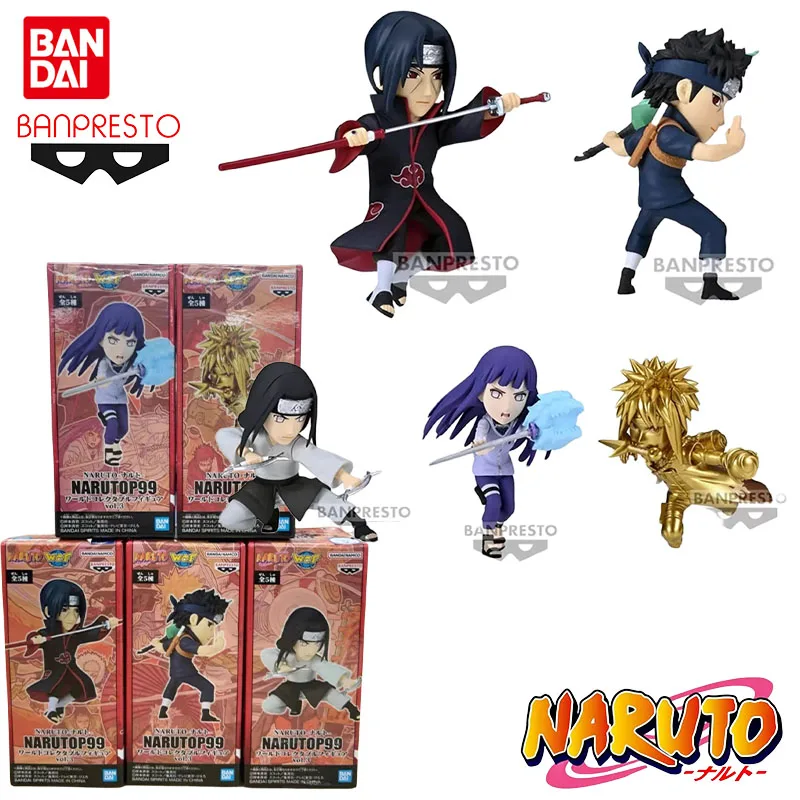 Bandai Genuine WCF NARUTO Anime Figure NARUTOP99 VOL3 Uchiha Itachi Namikaze Minato Action Toys for Kids Gift Collectible Model