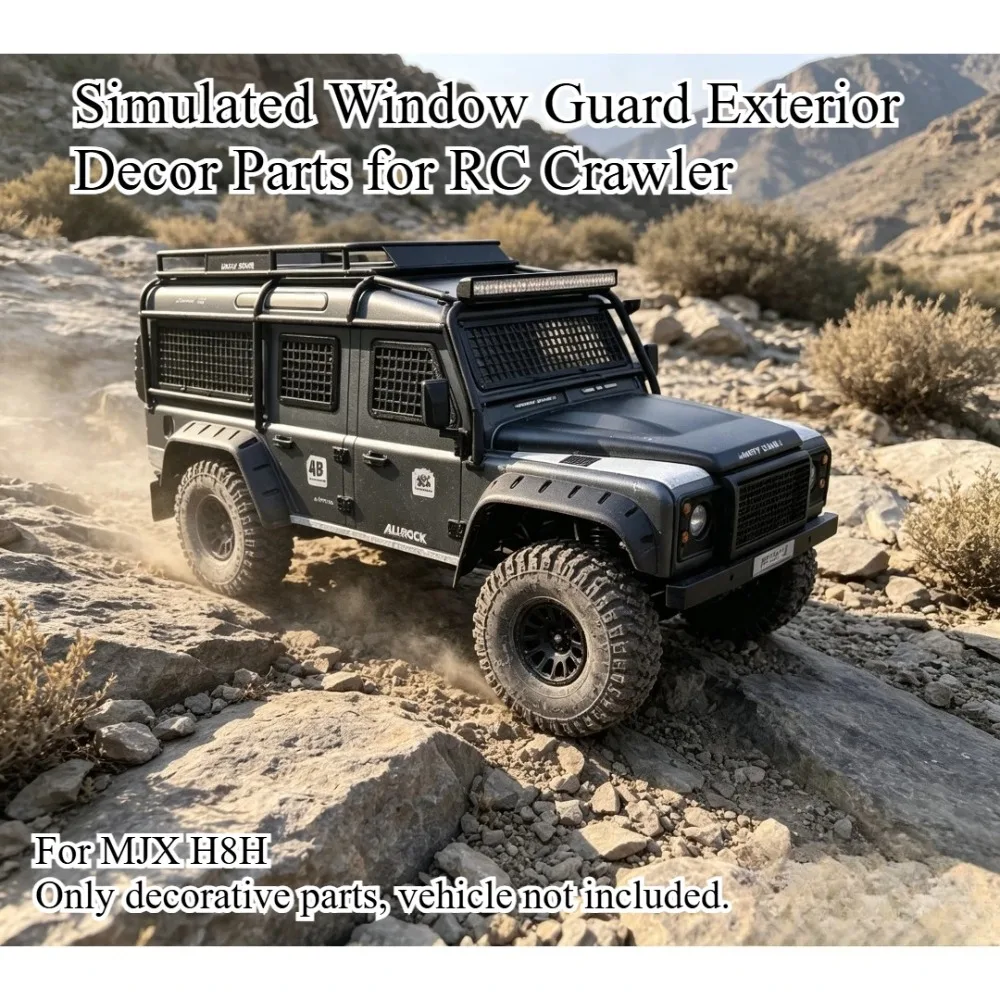 RC Crawler DIY Upgrade Parts Window Armor Kit Customized For MJX H8H 1/8 Offroad RC Car Scale Appearance Decor Accessories