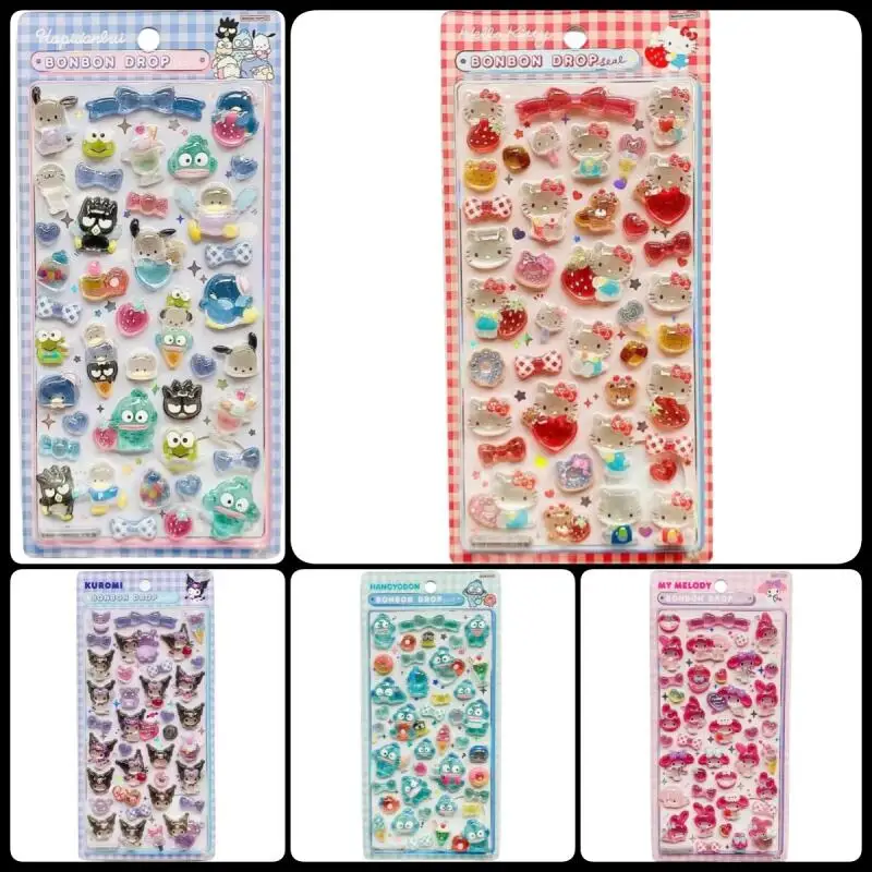 سانريو جيلي ملصق HelloKitty البيانو Hangyodon الذواقة سلسلة ثلاثية الأبعاد ملصقات كريستال الثلاجة حقيبة سماعة الاذن لتقوم بها بنفسك لعبة الديكور #3